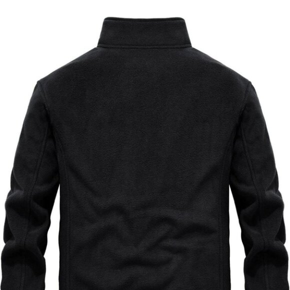 Black Mens Fleece Jacket - Picture 3 of 5